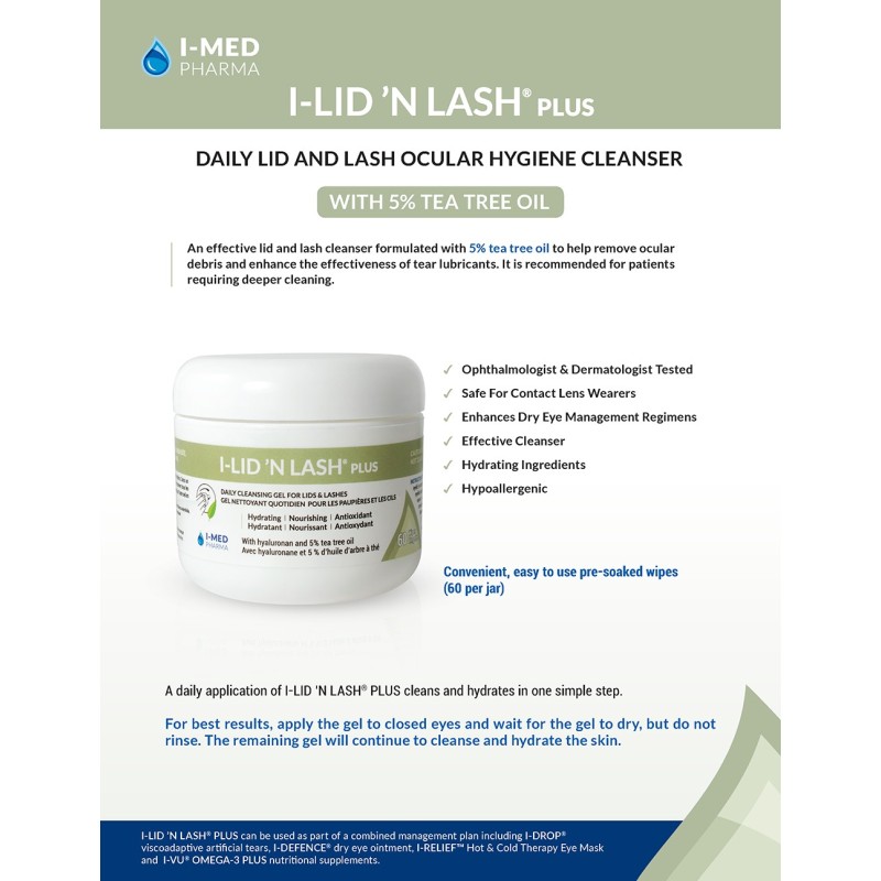 Lingettes I-LID ’N LASH® PLUS