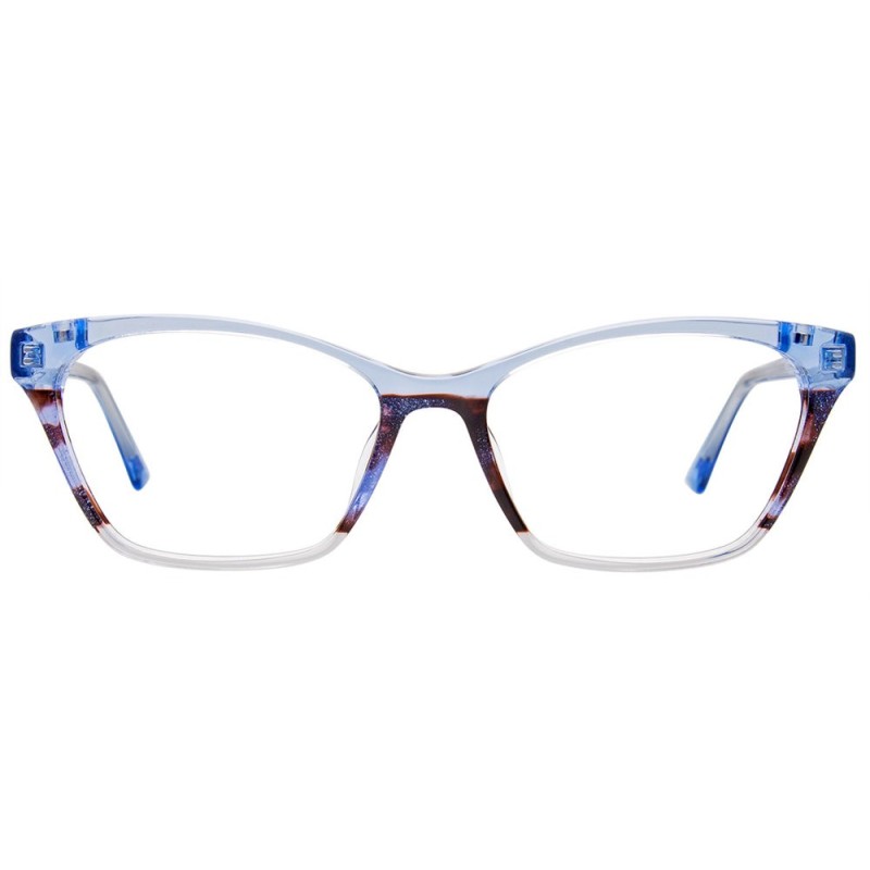 EasyClip EC542 - Crystal Light Blue & Marbled Dark Brown & Light Blue