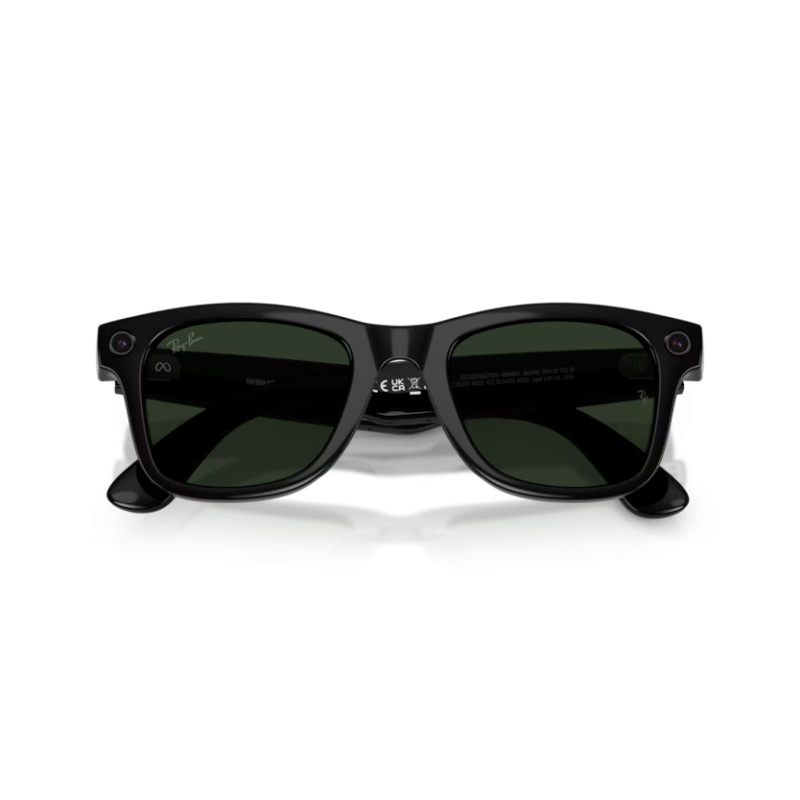 Ray-Ban META (Gen 2) Wayfarer - Noir brillant avec lentilles Transitions® vert graphite