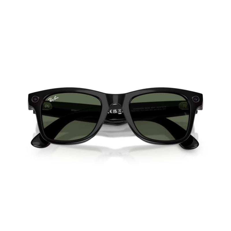Ray-Ban META (Gen 2) Wayfarer - Noir brillant avec lentilles vert G-15