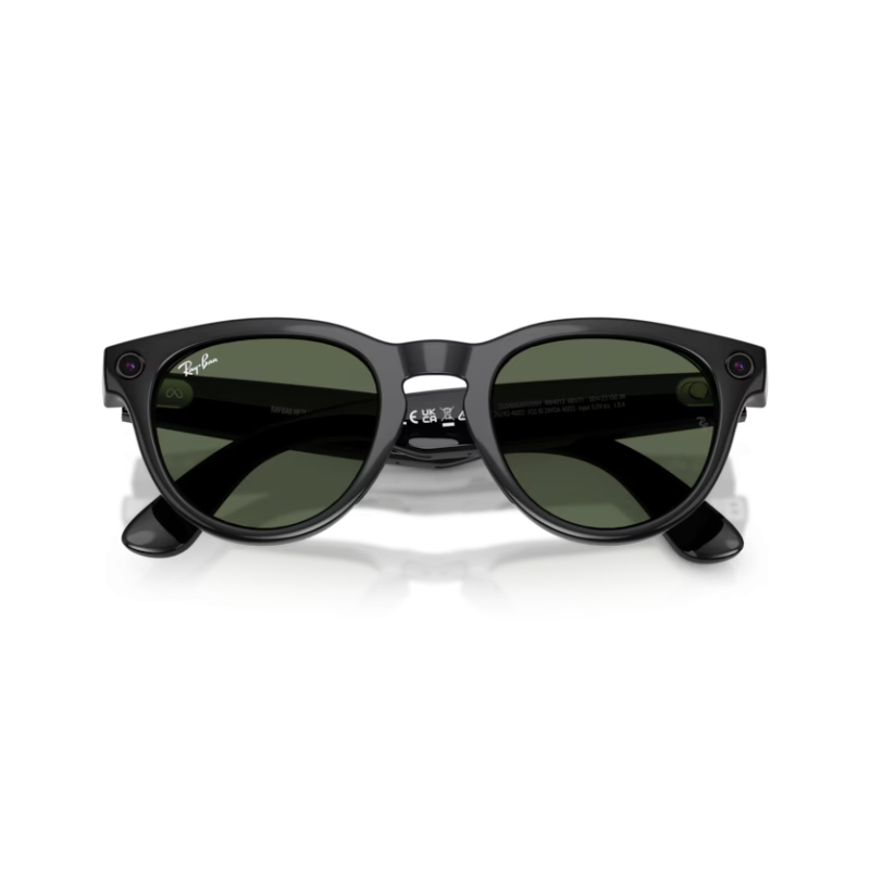 Ray-Ban META (Gen 2) Headliner - Noir brillant avec lentilles vert G-15