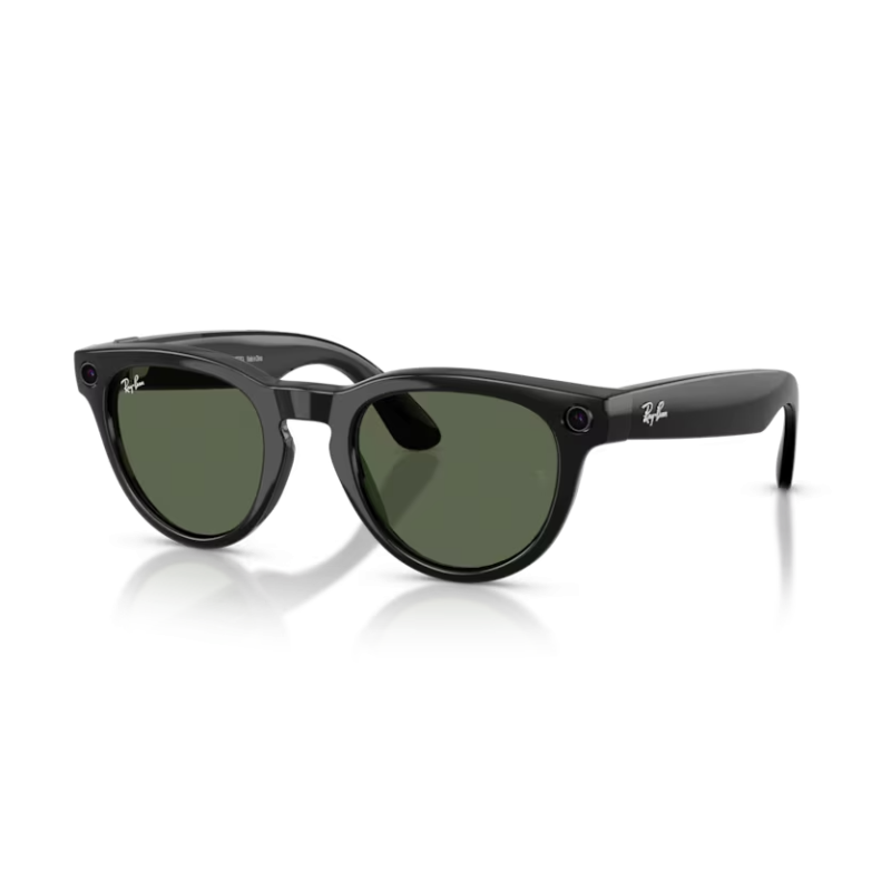 Ray-Ban META (Gen 2) Headliner - Noir brillant avec lentilles vert G-15