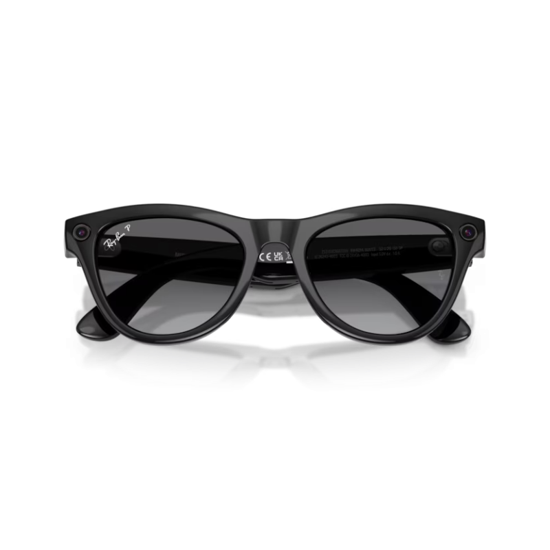 Ray-Ban META (Gen 2) Skyler - Noir brillant avec lentilles polarisées graphite dégradé
