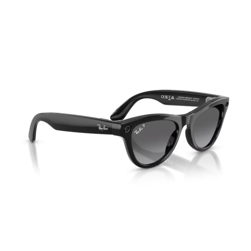 Ray-Ban META (Gen 2) Skyler - Noir brillant avec lentilles polarisées graphite dégradé