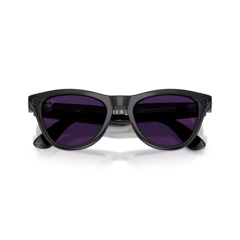 Ray-Ban META (Gen 2) Skyler - Noir brillant avec lentilles Transitions® améthyste