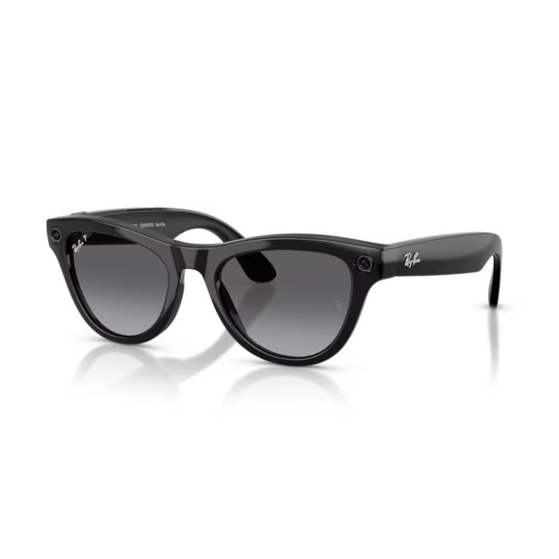 Ray-Ban META (Gen 2) Skyler - Noir brillant avec lentilles polarisées graphite dégradé