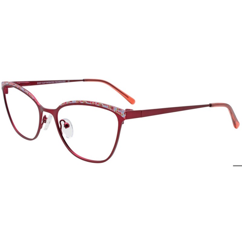 EasyClip EC681 - Satin Red & Mix Patterned Browline